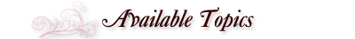 Available Topics